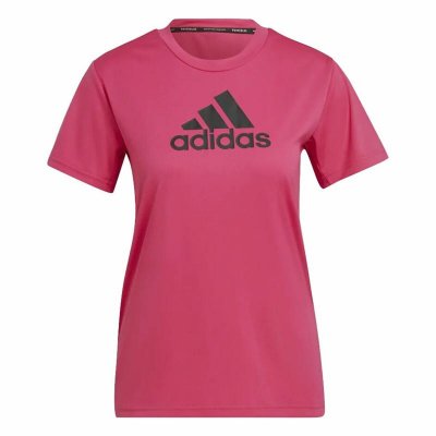 T-shirt med kortärm Dam Adidas Designed 2 Move Logo Fuchsia (Storlek: XS)