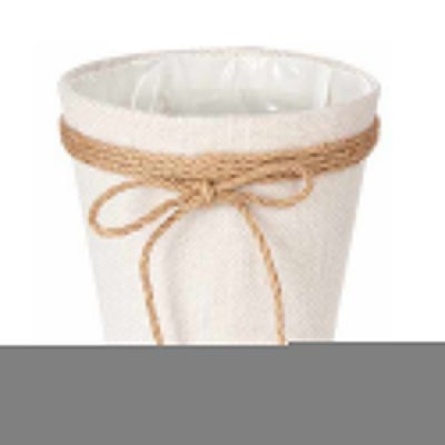 Kruka Lasso Tyg Vit Plast (15 x 14 x 15 cm)