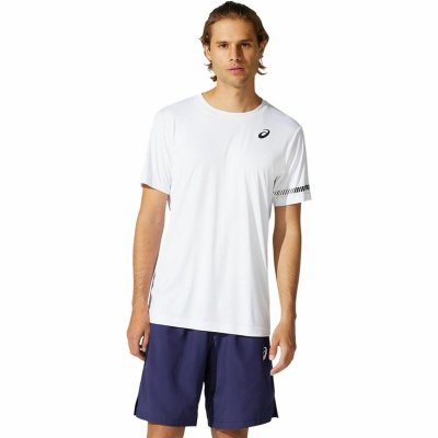 T-shirt med kortärm Herr Asics Court Vit (Storlek: S)