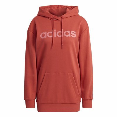 Tröja med huva Dam Adidas Essentials Logo Röd (Storlek: XS)