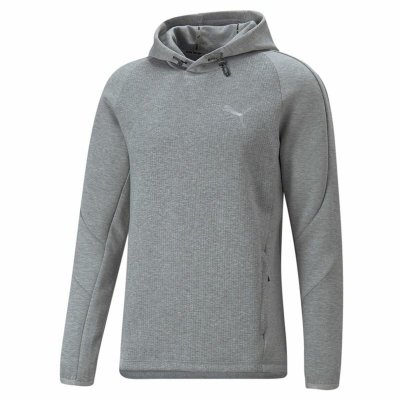 Tröja med huva Herr Puma Evostripe Grå (Storlek: M)