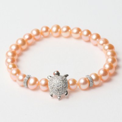 Damarmband Lancaster JLA-BR-TURTLE-1-PE Silvrig Orange Sterlingsilver 16 mm