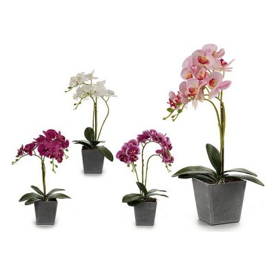 Dekorativa blommor Orkidé Plast Kruka Grå (18 x 53 x 28 cm)