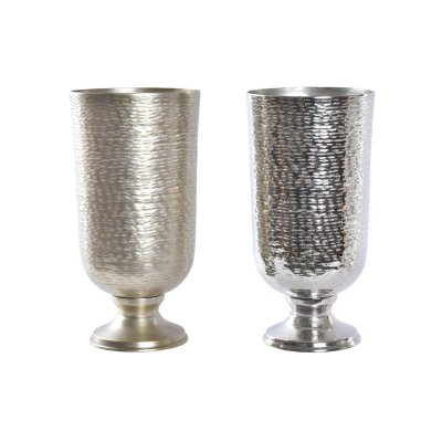 Vas DKD Home Decor Gyllene Vinglas Champagne Silvrig Aluminium Modern (17 x 17 x 34 cm) (2 antal) 