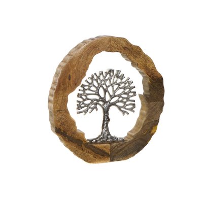 Prydnadsfigur DKD Home Decor Träd Aluminium Mangoträ (37 x 5 x 38 cm)