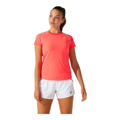 T-shirt med kortärm Dam Asics Court Piping Orange Korall (Storlek: XS)