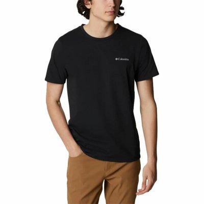 T-shirt med kortärm Herr Columbia Sun Trek Svart (Storlek: L)