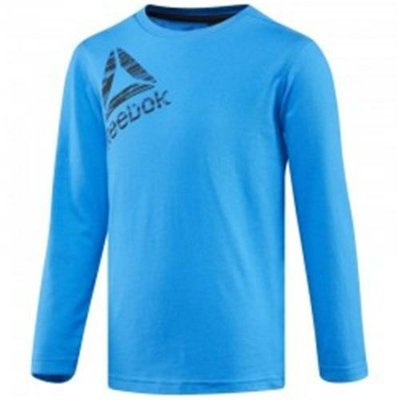 Skjorta med lång ärm Barn Reebok ES LS TEE BQ5140 Blå (Storlek: 4 år)