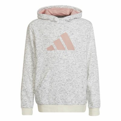 Tröja med huva Herr Adidas Future Icons 3 Stripes Vit (Storlek: 7-8 år)