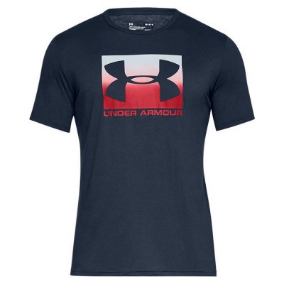 T-shirt med kortärm Herr Under Armour Boxed Mörkblå (Storlek: XL)