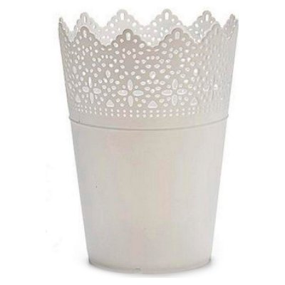 Kruka �S3600708 Vit Plast (15 x 18 x 15 cm) (14,3 x 18,2 x 14,3 cm)