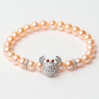 Damarmband Lancaster JLA-BR-CRAB-1-PE Silvrig Orange Sterlingsilver 16 mm