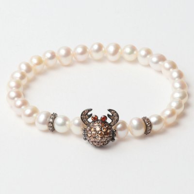 Damarmband Lancaster JLA-BR-CRAB-4-WH Brun Vit Sterlingsilver 16 mm