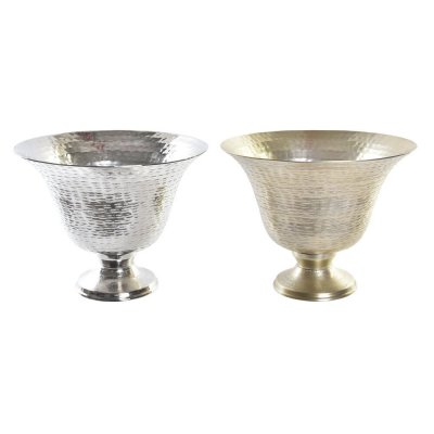 Vas DKD Home Decor Gyllene Vinglas Champagne Silvrig Aluminium Modern (2 antal) (30 x 30 x 23 cm) 