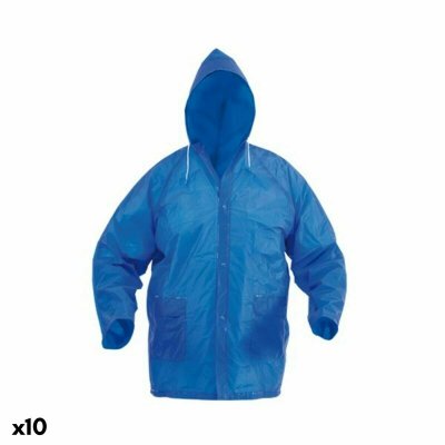 Regnjacka med huva 143880 (10 antal) (Färg: Röd)