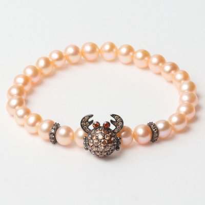Damarmband Lancaster JLA-BR-CRAB-4-PE Brun Orange Sterlingsilver 16 mm