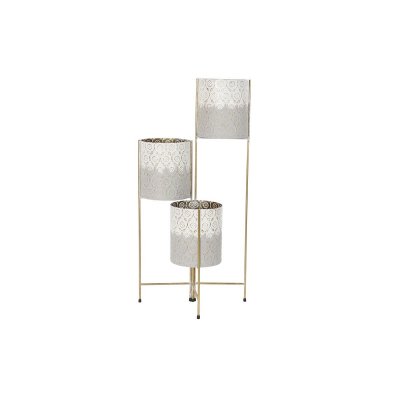 Kruka DKD Home Decor Grå Gyllene Metall Vit Dvobarvna Järn (45 x 33 x 92,8 cm)