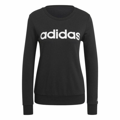 Tröja utan huva Dam Adidas Essentials Logo Svart (Storlek: S)