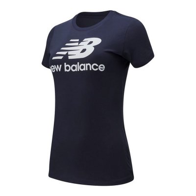 T-shirt med kortärm Dam New Balance WT91546 Mörkblå (Storlek: XS)