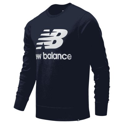 Tröja utan huva Herr New Balance MT03560 Havsblå (Storlek: M)
