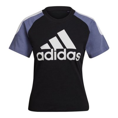T-shirt med kortärm Dam Adidas Sportswear Colorblock Svart (Storlek: S)