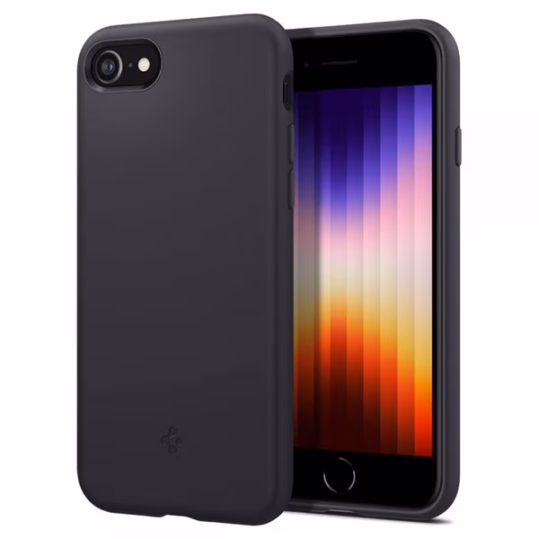 Spigen silikonskal till iPhone 7 / 8 / SE 2020 / 2022 - svart