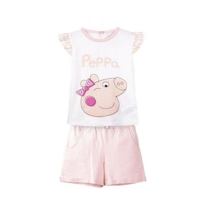 Set av kläder Peppa Pig Barn Vit (Storlek: 24 månader)