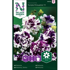 Frö Nelson Garden Petunia Purple Pirouette F1 Dubbel