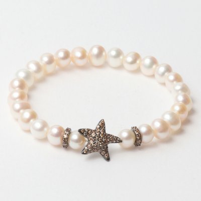 Damarmband Lancaster JLA-BR-STAR-4-WH Brun Vit Sterlingsilver 16 mm