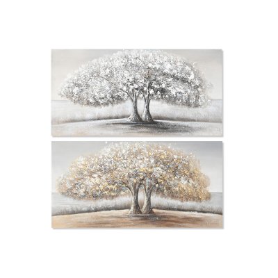 Tavla DKD Home Decor Träd Traditionell (120 x 3 x 60 cm) (2 antal)