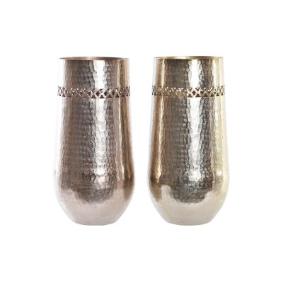 Vas DKD Home Decor Koppar Gyllene Aluminium Arab (17 x 17 x 35 cm) (2 antal) 