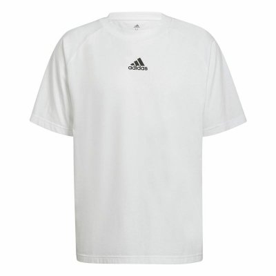 T-shirt med kortärm Herr Adidas Essentials Brandlove Vit (Storlek: 2XL)