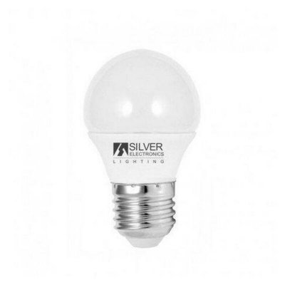 Sfärisk LED-lampa Silver Electronics ECO E27 5W Vitt ljus (Välj alternativ: 3000K)