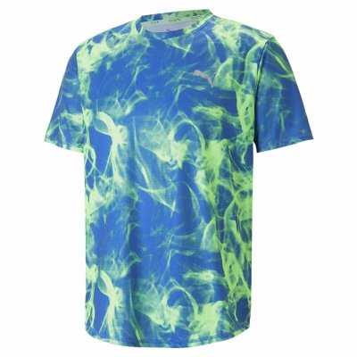 T-shirt med kortärm Herr Puma Run Favorite Blå Grön (Storlek: XL)