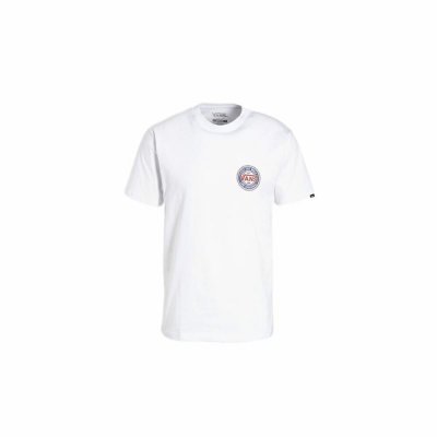 T-shirt med kortärm Herr Vans Original Checkerboard Vit (Storlek: M)