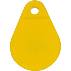 Halsmärke för kor, kalvar och får, 80x57 mm Gul