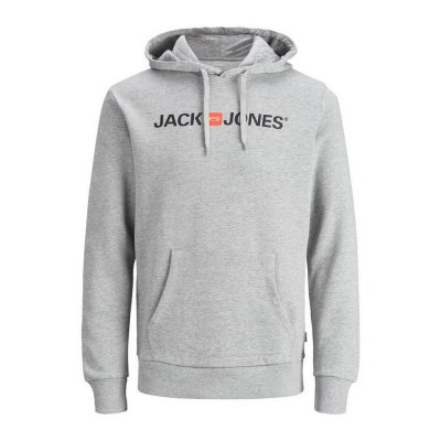 Tröja med huva Herr Jack & Jones JJECORP OLD LOGO 12137054 Grå (Storlek: S)