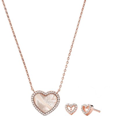 Dam: Halsband och matchande örhängesset Michael Kors PREMIUM