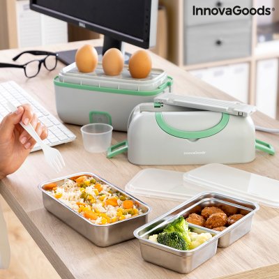 Elektrisk ånglunchlåda med recept 3-i-1 Beneam InnovaGoods