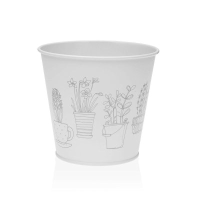 Kruka Versa Zink Vit Metall (12,6 cm)