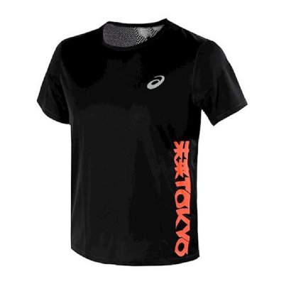 T-shirt med kortärm Herr Asics Tokyo Ventilate Svart (Storlek: S)