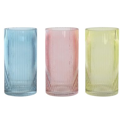 Vas DKD Home Decor Glas Modern (10 x 10 x 20 cm) (3 antal)