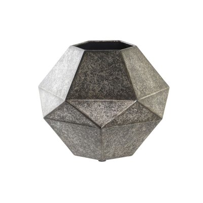 Vas DKD Home Decor Grå Metall (26 x 26 x 21 cm)