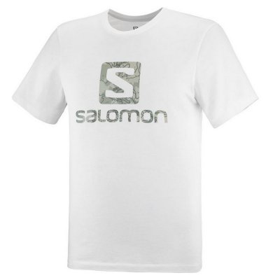 T-shirt Salomon Outlife Logo Vit (Storlek: S)