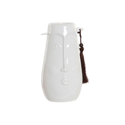 Vas DKD Home Decor Vit Stengods Modern (12 x 9.5 x 22 cm)