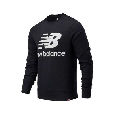 Tröja utan huva Herr New Balance MT03560 Svart (Storlek: S)