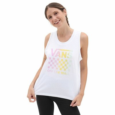 Tanktop, Dam Vans Lock Box Tank Vit (Storlek: S)