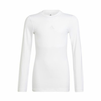 Skjorta med lång ärm Barn Adidas Techfit K Vit (Storlek: 9-10 år)