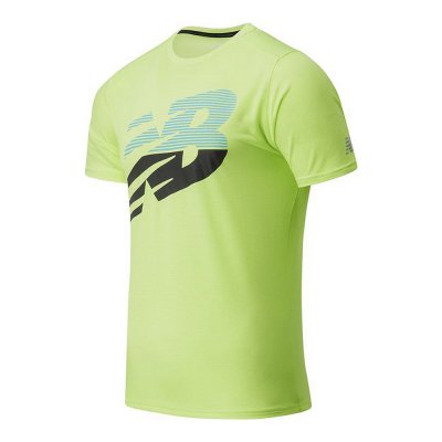 T-shirt med kortärm Herr New Balance Trainning Limegrön (Storlek: S)