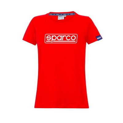 T-shirt med kortärm Dam Sparco Frame Röd S